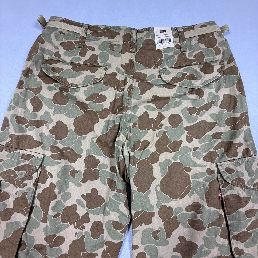 Levi's XX Cargo Baggy Mens 30x30 Brown Camo Ripstop Tapered Leg Pants NWT - Picture 4 of 9